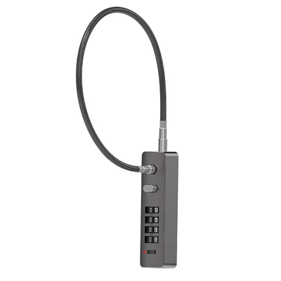 904T 30cm Bike Locks Cable 4 Digit Combination Anti-Theft Security Bicycle Lock - Tarnish