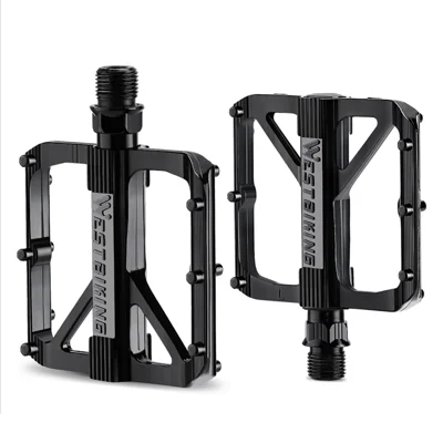 WEST BIKING YP0802126 1 Pair Bike Pedals Triple Bearing Aluminum Alloy MTB Bicycle Foot Pedals