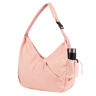 CL365 Outdoor Sports Yoga Bag Polyester Fitness Gear Yoga Mat Organizer Women Single Shoulder Tote Bag - Pink