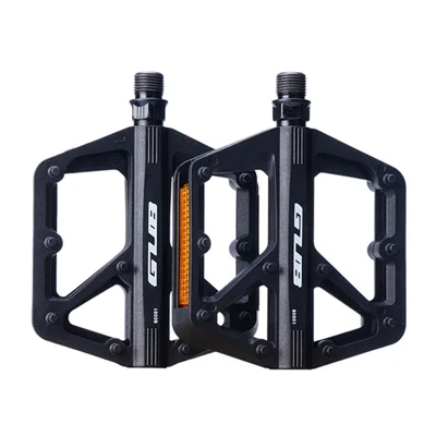 GUB GC001 1 Pair Nylon Pedals for Mountain Road Bike Chromoly Steel Axle Sealed Bearing Anti Slip Bicycle Pedals - Black