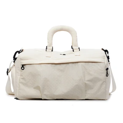 Oxford Cloth Travel Organizer Bag 20 - 35L Waterproof Fitness Yoga Bag Dry Wet Separation - Beige