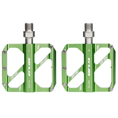 GUB GC071 GZ 1 Pair Aluminum Alloy Pedals Anti Slip Triple Bearing Pedals with Hex Wrench for Mountain / Road Bike - Green