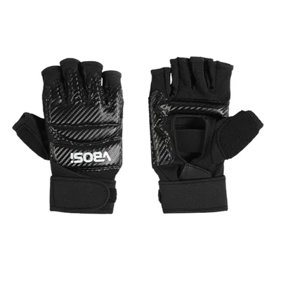 VBOSI 8204V Boxehandsker Halvfinger Kampshandsker med Kompressionshåndbøjle Anti-Slip Træningshandsker til MMA Gym - Sort/M