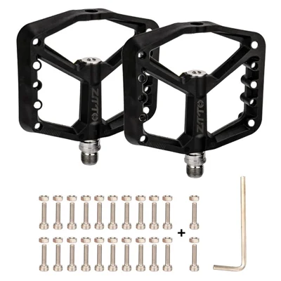 ZTTO MG005 1 Pair Mountain Road Bike Pedals Widen Anti-slip Nylon Pedals - Black