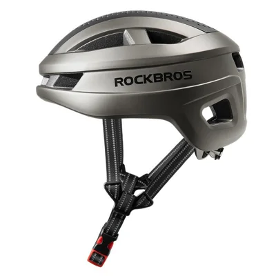 ROCKBROS 10110018 19-Hole PC + EPS Cycling Helmet Magnetic Cover 57-61cm Safety Helmet for Mountain Road Cycling - Titanium Color