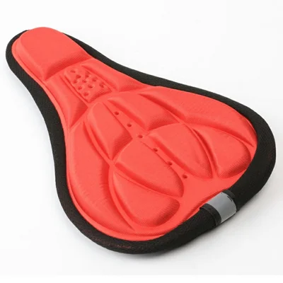 Bicycle Seat Cover 3D Padded Cushion for Mountain / Fixed Gear Bikes Cycling Accessory - Red