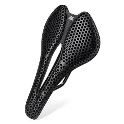 WEST BIKING YP0801248 3D Printed Bicycle Saddle Chromoly Steel Nylon Fiber Seat Cushion for MTB Bikes, 245 x 145mm