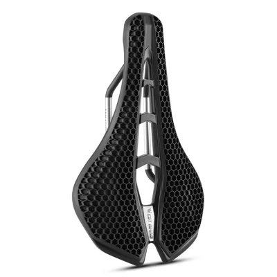 WEST BIKING YP0801258-A Bicycle Honeycomb Shock Absorbing Saddle Hollow Breathable Cycling Seat Cushion - Black