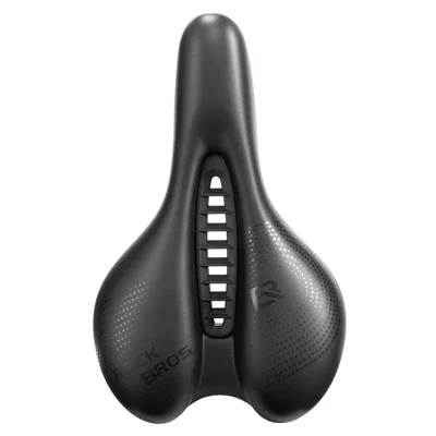ROCKBROS 6868T PU Leather Bike Saddle Central Hollow Seat Cushion for Mountain Road Folding Bicycle - Black