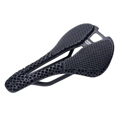 ROCKBROS 380039001 Fahrradsattel 3D-gedruckt mit Carbonfaser-Unterbau Hohl Sitz für Rennrad Mountainbike Klappfahrrad - Schwarz