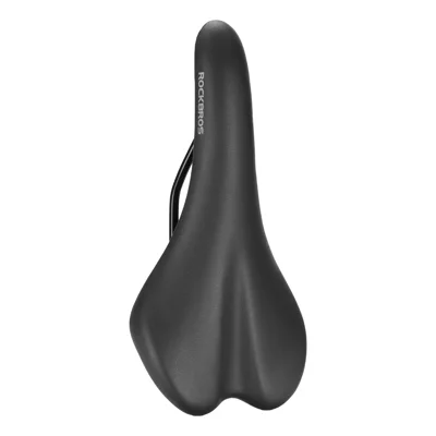 ROCKBROS 1020C Fahrradsattel Stoßdämpfender Sitz aus PU-Leder für MTB, Rennrad und Klapprad – Schwarz