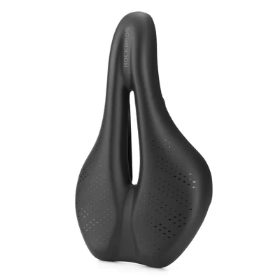 ROCKBROS 380043001 Fahrradsattel Hohl PU Leder Stoßdämpfung für Rennrad Mountainbike Klappfahrrad - Schwarz