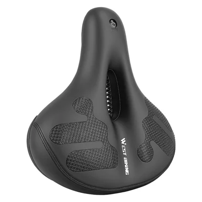 WEST BIKING YP0801270 Inflatable Bicycle Saddle PU + Polyurethane Bike Seat for Cycling - Black