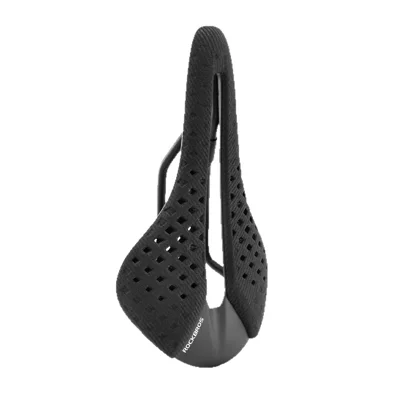 ROCKBROS NO.2205E Carbon Fiber Composite Hollow Bicycle Saddle ETPU Shock Absorbing Ergonomic Seat for Road Mountain Folding Bikes - Black