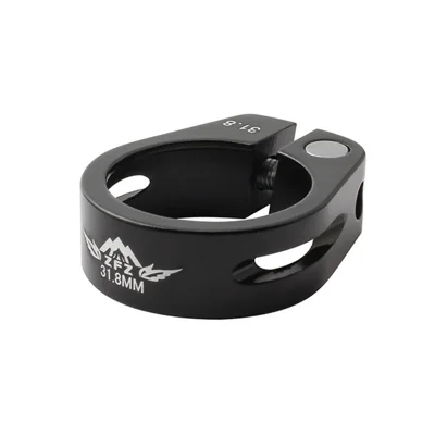 MUQZI Bike Seatpost Clamp Aluminum Alloy Ultralight Seat Clamp for MTB Road Bicycle Seat Tube Lock - Black 31.8Mm