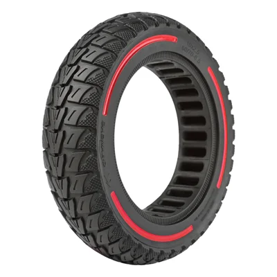 For Ninebot Max G30 Electric Scooter 10x2.5 Inch Honeycomb Tire Shock Absorbing Off-Road Solid Tire - Red