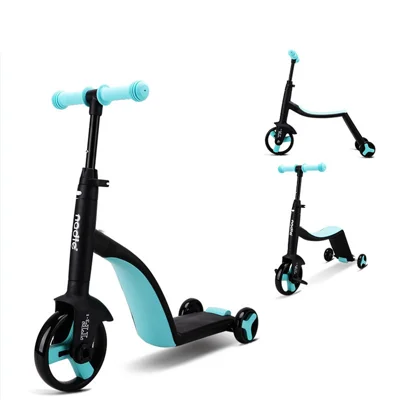 NADLE TF3-1 Scooter Tricycle 3 em 1 para Crianças, Bicicleta de Equilíbrio para Bebês, Brinquedos de Passeio para Crianças de 3-5 Anos - Azul