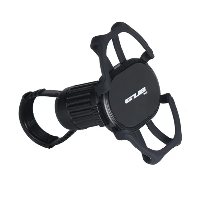 GUB P16 Bike Phone Holder Rotatable Detachable Silicone Phone Mount for Bicycle E-Bike Scooter - Black