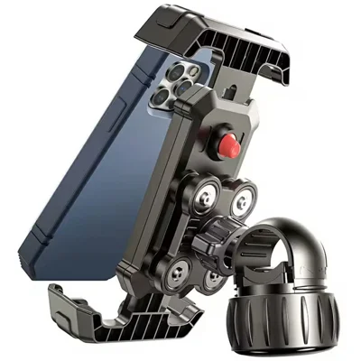 Support Téléphone Vélo LISEN A701 Anti-Choc, Support Téléphone pour Guidon de Moto, Vélo, Scooter