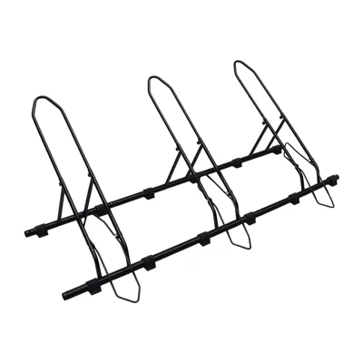 WEST BIKING YP0723033 3-Bike Parking Rack Modular Design Iron Tube Display Stand for Indoor Home Garage - Black