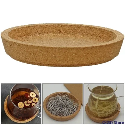 Sous-plat en liège rond résistant à la chaleur, tapis de table, support de tasse non glissant, décoratif pour la table