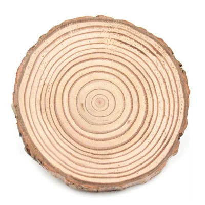 Natural Wooden Log Slice Cup Mat Coaster Pine Tree Tea Coffee Mug Drinks Round Holder Table Decor - 7-8cm