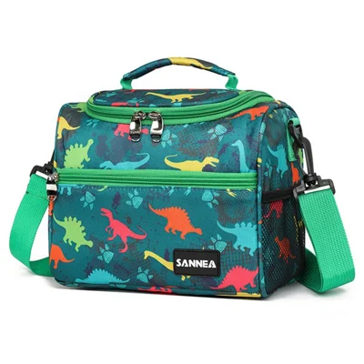 SANNE 23111 5L Insulated Lunch Bag Portable Cooler Tote Thermal Food Container for Students  /  Children - Dinosaur