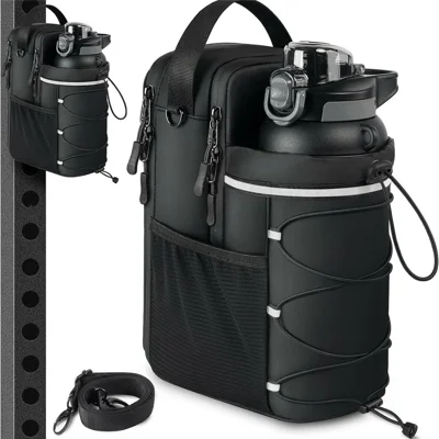 Magnetic Water Bottle Holder for Gym Fitness Reflective Outdoor Crossbody Bag with Strong Magnets