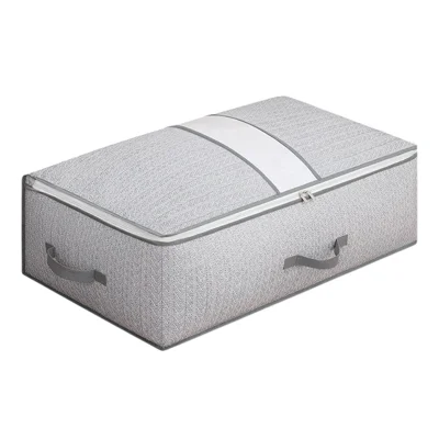 75L Arrow Pattern Under Bed Storage Bag Foldable Clothes Organizer Moving Packing Solution, 80 x 47 x 20cm