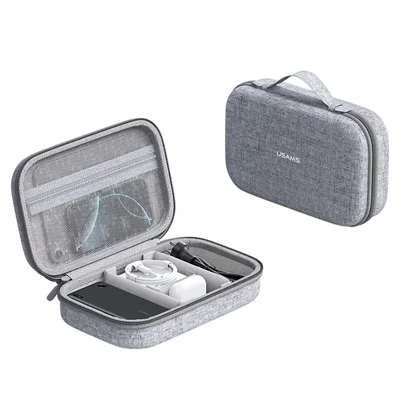 USAMS Jane05 10.6 Inch Storage Bag for Data Cable Earphone Power Bank EVA Hard Shell Digital Accessories Carrying Pouch