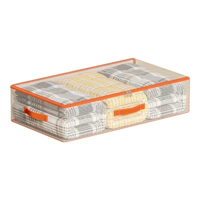 80 x 47 x 18cm Under Bed Storage Bag PVC Clear Organizer for Clothes Bedding Toys Dust-Proof