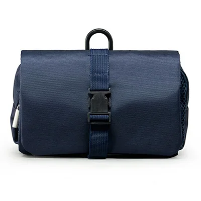 Extra Large Travel Toiletry Bag with Detachable Inner Pouch Adjustable Buckle Waterproof Hanging Cosmetic Organizer - Navy Blue