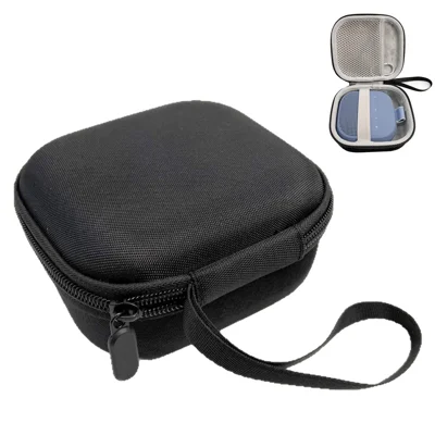 For Bose SoundLink Micro 2nd Gen Portable Bluetooth-Compatible Speaker Hard Protective Case Shockproof Storage Bag - Black + Grey