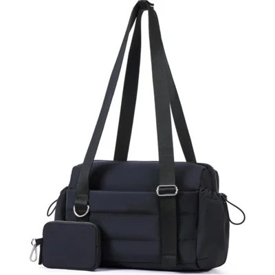 Bolso de Mano de Gran Capacidad, Multiusos, con Separación Seco/Húmedo, Bolso de Gimnasio con Correa Ajustable para el Hombro y Monedero Desmontable - Negro