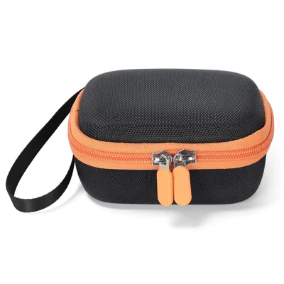 For JBL Go 5 Portable EVA Case Bluetooth-compatible Speaker Hard Shell Storage Bag Travel Carrying Pouch - Black / Orange