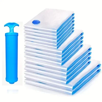 20Pcs Vacuum Storage Bags Set Triple-Seal PA+PE Compression Space Saver for Travel Home