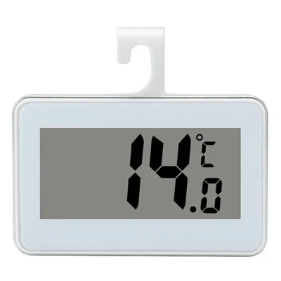 Digital kylfrys-termometer med LCD-display, krok, magnet, temperaturtestare för kök och hem