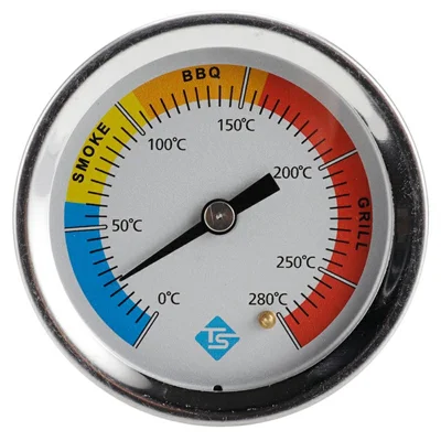TS-BX64 0-280 Grados Celsius Termómetro Bimetálico 68mm Dial Montaje Axial para Barbacoa Parrilla Caldera