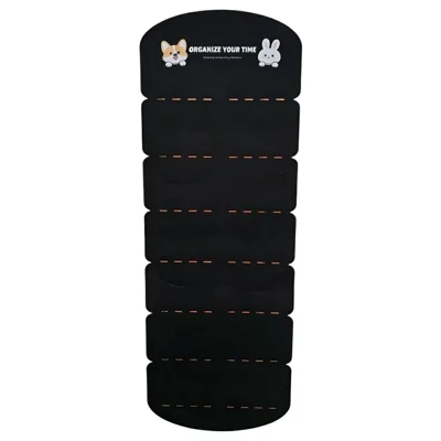 12-Pocket 130x46cm Hat Organizer Storage Hanging Bag Over Door Cap Rack for Baseball Cap - Black