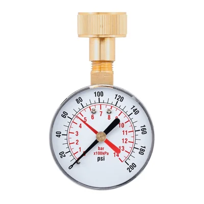 TS-60-200psi مقياس ضغط عالي الدقة 60 مم، شعاعي، 0-200 رطل/بوصة مربعة، 0-14 بار، تركيب خيط نحاسي