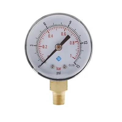 سلسلة TS-Y508 مقياس ضغط شعاعي بقطر 50 مم وخرزة 1/8 BSPT لمراقبة ضغط الهواء والماء والسوائل الهيدروليكية والزيت - TS-Y508-15psi