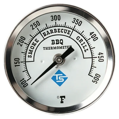 Termómetro bimetálico TS-BX86, esfera de 83 mm, 100-500 grados Fahrenheit, montaje axial para barbacoa, parrilla y horno