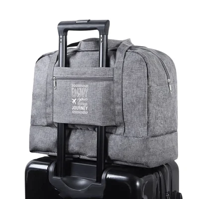 Borsa da viaggio impermeabile taglia S con scomparto per scarpe, separazione asciutto/umido, borsa fitness per palestra e piscina - Grigio