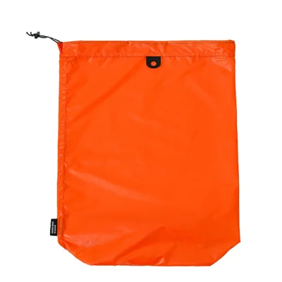 Size L 41 x 18 cm Slipper Storage Bag 15D Silicone-Coated Nylon Waterproof Drawstring Pouch for Travel - Orange