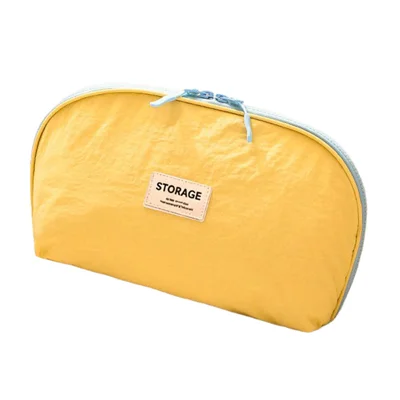 27 x 17.5 x 11cm Nylon PA6 Underwear Organizer Bag Waterproof for Travel Business Trip - Lemon Yellow