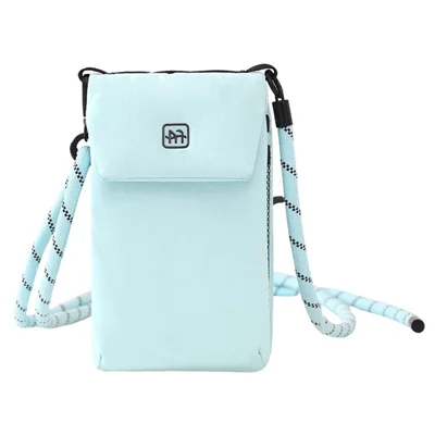 Crossbody Phone Bag Multi Compartment Waterproof Nylon Adjustable Strap Shoulder Pouch for 6.9 Inch Phone Storage - Blue