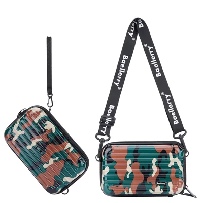BAELLERRY N1207 Women's Shoulder Bag Camouflage Style Crossbody Bag Phone Wallet Carrying Pouch - Green