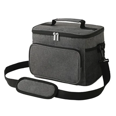 Bolsa térmica aislante y resistente al agua de 10L de Oxford Cloth para viajes y picnics - Gris