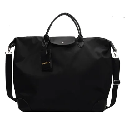 Borsa in Nylon 2399 Borsa Sportiva da Viaggio Borsone per Weekend o per una Notte Borsa a Mano Borsa a Spalla - Nero