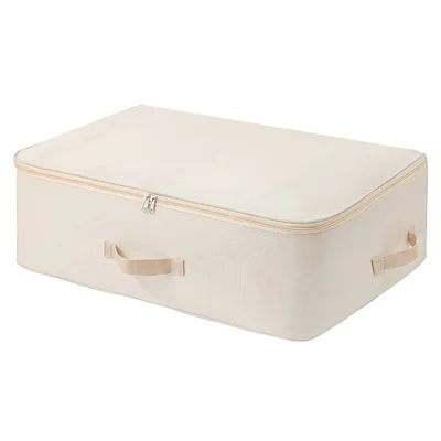 MOHO&HOME MDJ-618012 Quilt Blanket Closet Organizer 600D Oxford Cloth Storage Bag - Lengthened Type / Beige